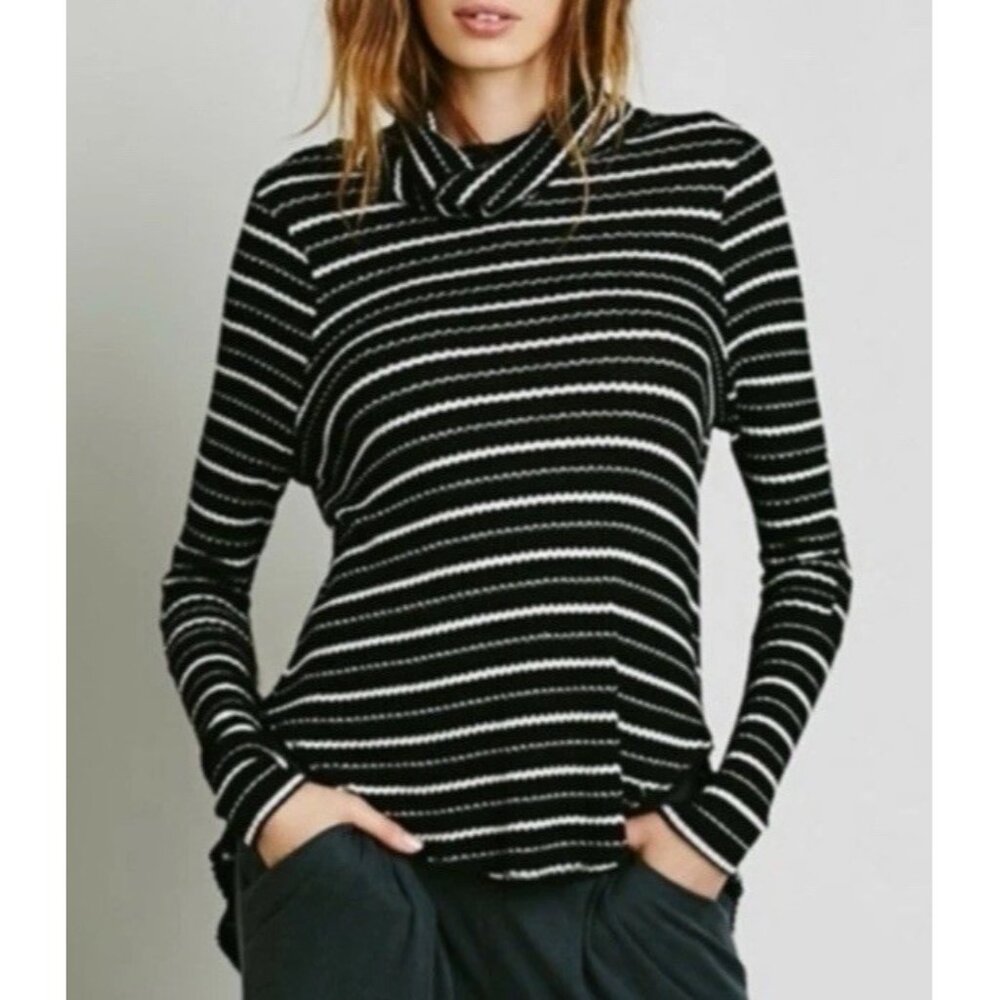 We The Free X Free People Drippy Thermal Cowl Neck Pullover SZ Small Cozycore